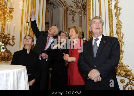 Nach vier Jahren Renovierung wurde das Liechtensteiner Stadtschloss in Wien am 2013.04.09. Wieder eröffnet. Es ist ein architektonisches Juwel in der Krone der Fürstenfamilie. - 20130409 PD3396 - Rechteinfo: Rechte verwaltet (RM) Stockfoto