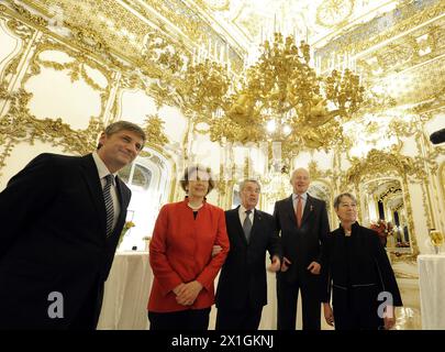 Nach vier Jahren Renovierung wurde das Liechtensteiner Stadtschloss in Wien am 2013.04.09. Wieder eröffnet. Es ist ein architektonisches Juwel in der Krone der Fürstenfamilie. - 20130409 PD3394 - Rechteinfo: Rechte verwaltet (RM) Stockfoto