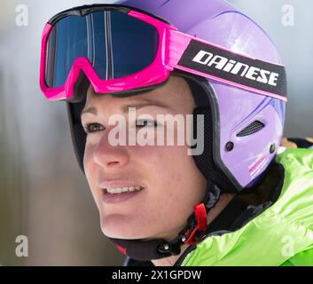 Maria Hoefl-Riesch beim 3. Übungslauf der Ladies Downhill des Beaver Creek Ladies FIS Ski Alpine World Cup am 28.11.2012. Im Birds of Prey Raptor in Beaver Creek, USA. - 20131128 PD4057 - Rechteinfo: Rechte verwaltet (RM) Stockfoto