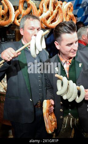 Die 23. Weisswurstparty fand am 24. Januar 2014 im Hotel Stanglwirt in Going, Österreich, statt. - 20140124 PD4252 - Rechteinfo: Rights Managed (RM) Stockfoto
