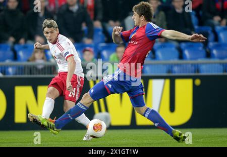 UEFA Europa League Spiel zwischen dem FC Red Bull Salzburg und dem FC Basel, Basel, Schweiz, 13.03.2014. - 20140312 PD9492 - Rechteinfo: Rights Managed (RM) Stockfoto