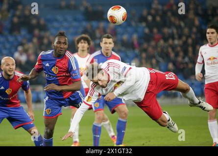 UEFA Europa League Spiel zwischen dem FC Red Bull Salzburg und dem FC Basel, Basel, Schweiz, 13.03.2014. - 20140313 PD5576 - Rechteinfo: Rechte verwaltet (RM) Stockfoto