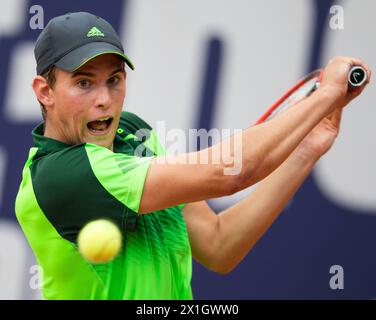 Dominic Thiem (AUT) während des ATP-Tennisturniers in Kitzbühel, Österreich, 28. Juli 2014. - 20140728 PD3329 - Rechteinfo: Rights Managed (RM) Stockfoto