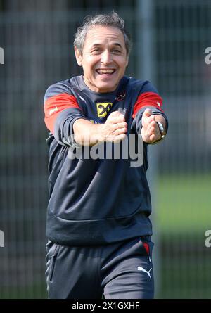 Training der österreichischen Fußballnationalmannschaft vor dem Qualifikationsspiel zur UEFA-Europameisterschaft gegen Schweden im Ernst-Happel-Stadion in Wien, Österreich, 04. September 2014. - 20140904 PD0537 - Rechteinfo: Rechte verwaltet (RM) Stockfoto