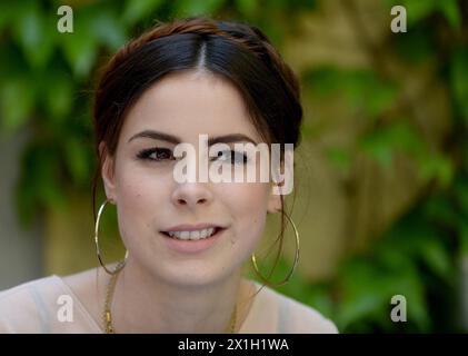 Wien - deutsche Sängerin Lena Meyer-Landrut im Interview mit der Austria Presse Agentur am 8. Mai 2015. - 20150508 PD2610 - Rechteinfo: Rechte verwaltet (RM) Stockfoto