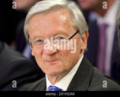 Der österreichische Volkspartei-Politiker und ehemalige österreichische Bundeskanzler Wolfgang Schuessel feiert am 22. Juni 2015 in Wien seinen 70. Geburtstag. FOTO: APA/HERBERT NEUBAUER - 20150622 PD4666 - Rechteinfo: Rights Managed (RM) Stockfoto