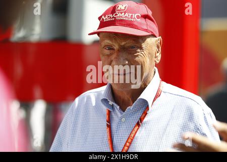 Der Formel 1 Grand Prix von Österreich am Red Bull Ring am 9. Juli 2017 in Spielberg, Österreich. BILD: Mercedes AMG F1 Non-Executive Chairman Niki Lauda (AUT) - 20170709 PD0869 - Rechteinfo: Rights Managed (RM) Stockfoto