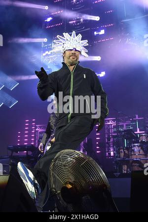 Der britische Sänger Jay Kay von der Band Jamiroquai während eines Konzerts in der Stadthalle in Wien, Österreich, am 15. November 2017. - 20171115 PD5403 - Rechteinfo: Rechte verwaltet (RM) Stockfoto