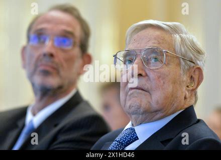 George Soros, Ungarisch-amerikanischer Investor und Philanthrope, während der 25-jährigen Feier des Medical Institue in Wien, Österreich, am 19. November 2018. - 20181119 PD0856 - Rechteinfo: Rights Managed (RM) Stockfoto