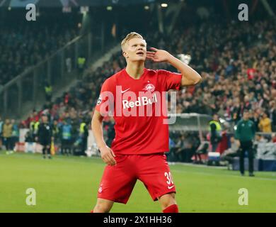 UEFA Champions League Gruppe E Fußballspiel FC Red Bull Salzburg gegen SSC Neapel am 23. Oktober 2019 in Salzburg, Österreich. BILD: Erling Braut Haaland (FC Red Bull Salzburg) - 20191023 PD12200 - Rechteinfo: Rights Managed (RM) Stockfoto