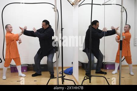 25. Jahrestag Tour der Mönche von Shaolin Kung Fu in Wien, Österreich, am 22. November 2019. BILD: Li YUNFEI (L), Steven SEAGAL - 20191122 PD3562 - Rechteinfo: Rights Managed (RM) Stockfoto
