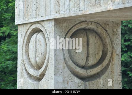 Das Tor des Kusses, Skulpturensemble von Constantin Brancusi in Targu Jiu Stockfoto