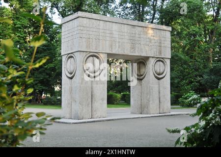 Das Tor des Kusses, Skulpturensemble von Constantin Brancusi in Targu Jiu Stockfoto