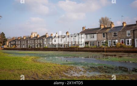 Niedrige Überschwemmungen in Willow Grove auf der Westwood, Beverley, East Yorkshire, Großbritannien Stockfoto