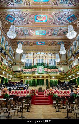 Copyright: Starpix/ Alexander TUMA, 80. Wiener Philharmoniker Ball im Musikverein am 19. Januar 2023 in Wien. Übersicht Musikverein Saal - 20230119 PD18396 - Rechteinfo: Rights Managed (RM) Stockfoto