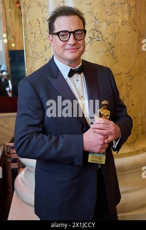 ROMY Gala 2023 - in der Hofburg in Wien, Österreich am 22. April 2023. Brendan FRASER, Backstage – 20230422 PD24571 – Rechteinfo: Rights Managed (RM) Stockfoto