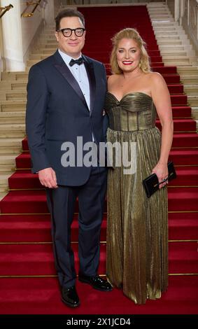 ROMY Gala 2023 - in der Hofburg in Wien, Österreich am 22. April 2023. Brendan Fraser und Jeanne Moore - 20230422 PD24189 - Rechteinfo: Rights Managed (RM) Stockfoto