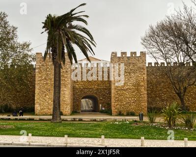 Arco / Porta de São Goncala in der alten Stadtmauer, Lagos, Algarve, Portugal, Europa Stockfoto