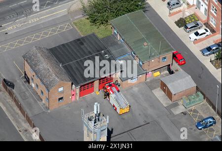 Luftaufnahme der Abingdon Fire Station in Oxfordshire Stockfoto