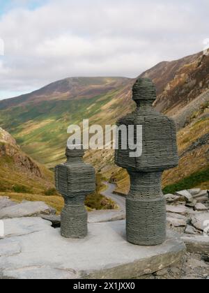 Honister Schiefermine in Cumbria, die letzte in Betrieb befindliche Schiefermine in England. Abbauarbeiten für Westmorland Green Slate im Lake District in Cumbria, Großbritannien Stockfoto