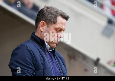 Rotherham, Großbritannien. März 2024. LEAM Richardson während des Spiels Rotherham United FC gegen Huddersfield Town AFC SKY Bet EFL Championship im Aesseal New York Stadium, Rotherham, England, Großbritannien am 16. März 2024 Credit: Every Second Media/Alamy Live News Stockfoto