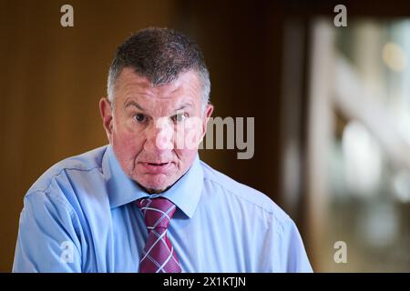 Edinburgh Schottland, Vereinigtes Königreich 17. April 2024. Jeremy Balfour MSP im schottischen Parlament. Credit sst/alamy Live News Stockfoto