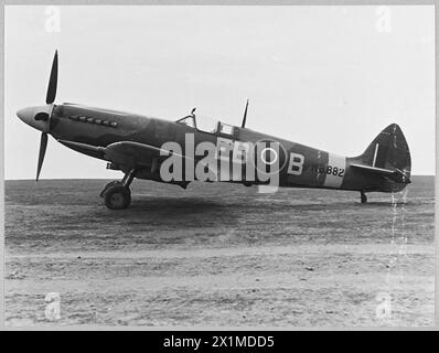 DAS NEUESTE SPITFIRE : MARK XII - 12726 Bild (ausgestellt 1944) zeigt eine Seitenansicht des Flugzeugs, die das veränderte Heck und die Verkleidungen auf der Motorhaube zeigt, Royal Air Force Stockfoto