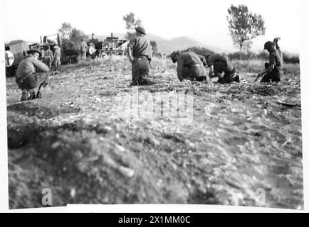 INVASION ITALIENS : GEBIET NEAPEL 5. ARMEE LANDET IN DER BUCHT VON SALERNO - Sappers räumt Minen am Strand, britische Armee Stockfoto