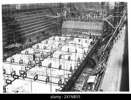 SONDERAUFTRAG FÜR D.TN. - Allgemeine Sicht vom nördlichen Ende des Docks, britische Armee Stockfoto