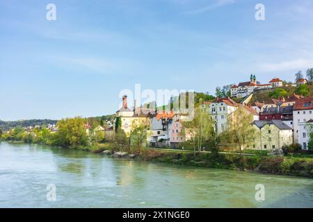 Passau: Inn, Stadtteil Innstadt, Kirche Mariahilf in Niederbayern, Niederbayern, Bayern, Deutschland Stockfoto