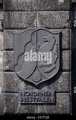 Koblenz, Deutschland 24. Juni 2023, das Wappen des Landes Nordrhein-Westfalen Stockfoto