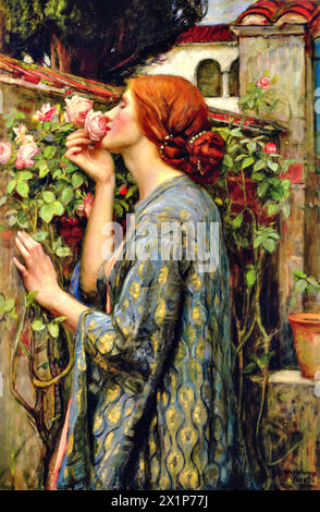 The Soul of the Rose, 1908 (Gemälde) des Künstlers Waterhouse, John William (1849–1917) in englischer Sprache. Stock Vektor