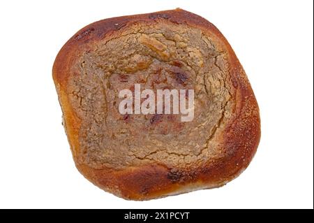 Eine Art süßes Tahini-Brötchen, isoliert auf weißem Hintergrund. Bursa, Türkei. Stockfoto