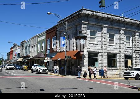 Die Innenstadt von Mount Airy, North Carolina Stockfoto