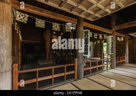 Hiraizumi, Motsuji-Tempel, „Jogyo do Hall“, alter Holztempel, Hiraizumi-Stadt, Iwate, Tohoku, Japan, Ostasien, Asien Stockfoto