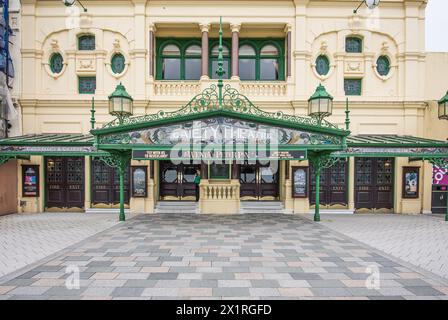 Das Gaiety Theatre & Opera House ist ein historisches Theater in Douglas, Isle of man. Es ist Teil des VillaGaiety Complex, einschließlich Villa Marina Stockfoto