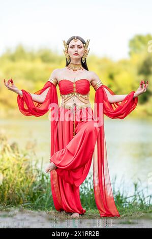 Cosplay indisches Oriental Amala Khan (Basu) Stockfoto