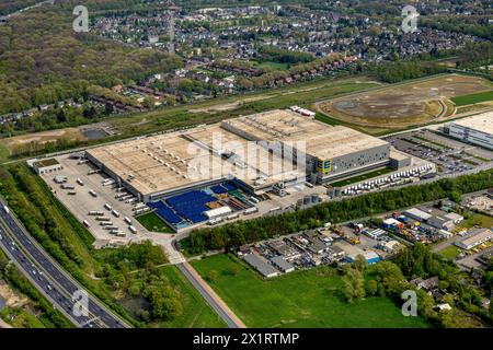 Luftbild, Baustelle für Picknick E-Food-Lager am Edeka Zentrallager Logistikzentrum an der Autobahn A3, Schwarze Heide, Oberhausen, Ruhrgebiet, Nordrhein-Westfalen, Deutschland ACHTUNGxMINDESTHONORARx60xEURO *** Luftansicht, Baustelle für Picknick E Lebensmittellager im Logistikzentrum Edeka an der Autobahn A3 Schwarze Heide, Oberhausen, Ruhrgebiet, Nordrhein-Westfalen, Deutschland ATTENTIONxMINDESTHONORARx60xEURO Stockfoto