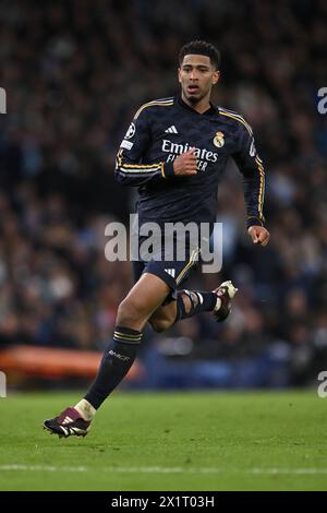 Manchester, Großbritannien. April 2024. Jude Bellingham von Real Madrid im Halbfinale der UEFA Champions League zwischen Manchester City und Real Madrid im Etihad Stadium in Manchester England 900/Cordon PRESS Credit: CORDON PRESS/Alamy Live News Stockfoto