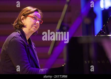 Ein Archiv mit Sound-Check- und Performance-Bildern von Jazzmusikern in Großbritannien und Europa Stockfoto