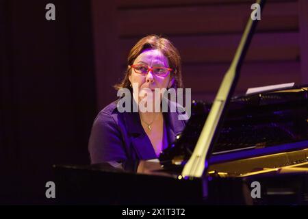 Ein Archiv mit Sound-Check- und Performance-Bildern von Jazzmusikern in Großbritannien und Europa Stockfoto