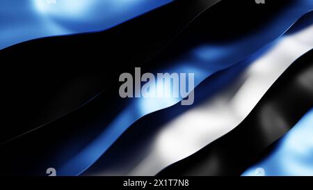 Moderner abstrakter luxuriöser Hintergrund mit metallischen Wellenformen überlappen Schicht auf Dunkelheit. Minimales grafisches Designelement 8K-Hintergrundbild 3D-Rendering. Stockfoto