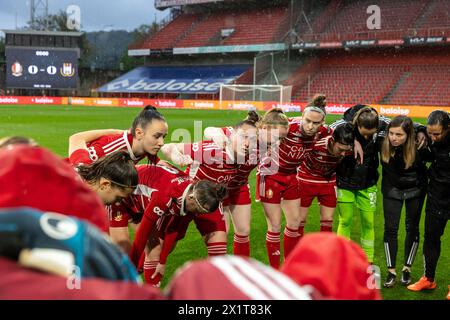 Lüttich, Belgien. April 2024. IMaud Coutereels (17) von Standard, dargestellt während eines Frauenfußballspiels zwischen Standard Femina de Lüttich und RSC Anderlecht Women am 4. Spieltag in den Play-offs der Saison 2023 - 2024 in der belgischen Lotto Womens Super League, am Mittwoch, 16. April 2024 in Lüttich, BELGIEN. Quelle: Sportpix/Alamy Live News Stockfoto