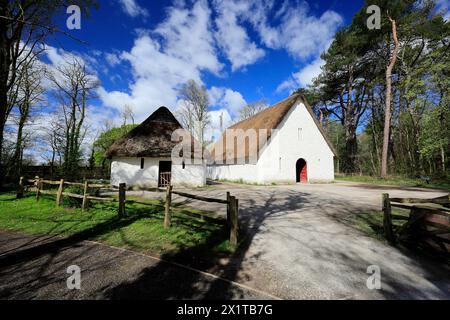 Llys Llywelyn, mittelalterlicher Fürstenhof aus dem 13. Jahrhundert, St. Fagans National Museum of History/Amgueddfa Werin Cymru, Cardiff, Südwales, Großbritannien. Stockfoto