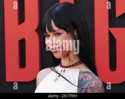 Los Angeles, USA. April 2024. Snitchery kommt am Mittwoch, den 17. April 2024, zur Premiere der Universal Pictures ABIGAIL Los Angeles im Regency Village Theatre in Westwood, KALIFORNIEN. (Foto: Sthanlee B. Mirador/SIPA USA) Credit: SIPA USA/Alamy Live News Stockfoto