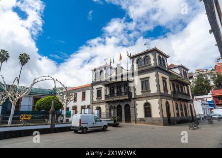 Schönes Rathaus in der Gemeinde Teror. Gran Canaria, Spanien Stockfoto