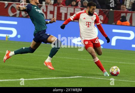 MÜNCHEN, Deutschland, 17. APRIL 2024; 40 Noussair MAZRAOUI von Bayern München während des UEFA Champions League Viertelfinales (2. Leg) Fußballspiels zwischen Bayern München und Arsenal FC im Allianz Arena Stadion in München (Arthur THILL / ATP Bilder) (THILL Arthur / ATP / SPP) Stockfoto