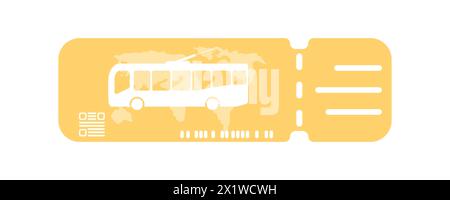 Buchung eines Tickets für die Reise. Touristenticket für den Trolleybus. Vektor für Stadtticket. Schwarzes Symbol für Bordkarte. Passagierausweis, Wagen Stock Vektor