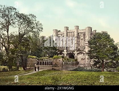 Thornton Abbey war eine mittelalterliche Abtei in der Nähe des kleinen Dorfes Thornton Curtis in North Lincolnshire, England, um 1890, historisch, digital Re Stockfoto