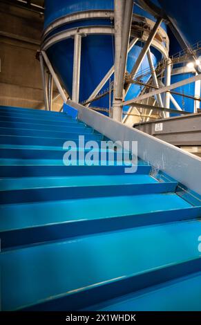 Verarbeitungsausrüstung für frisches Gemüse nach der Ernte, Lagerung, Sortierung, Waschen, Schneiden, Verpackung, Landwirtschaft in den Niederlanden Stockfoto